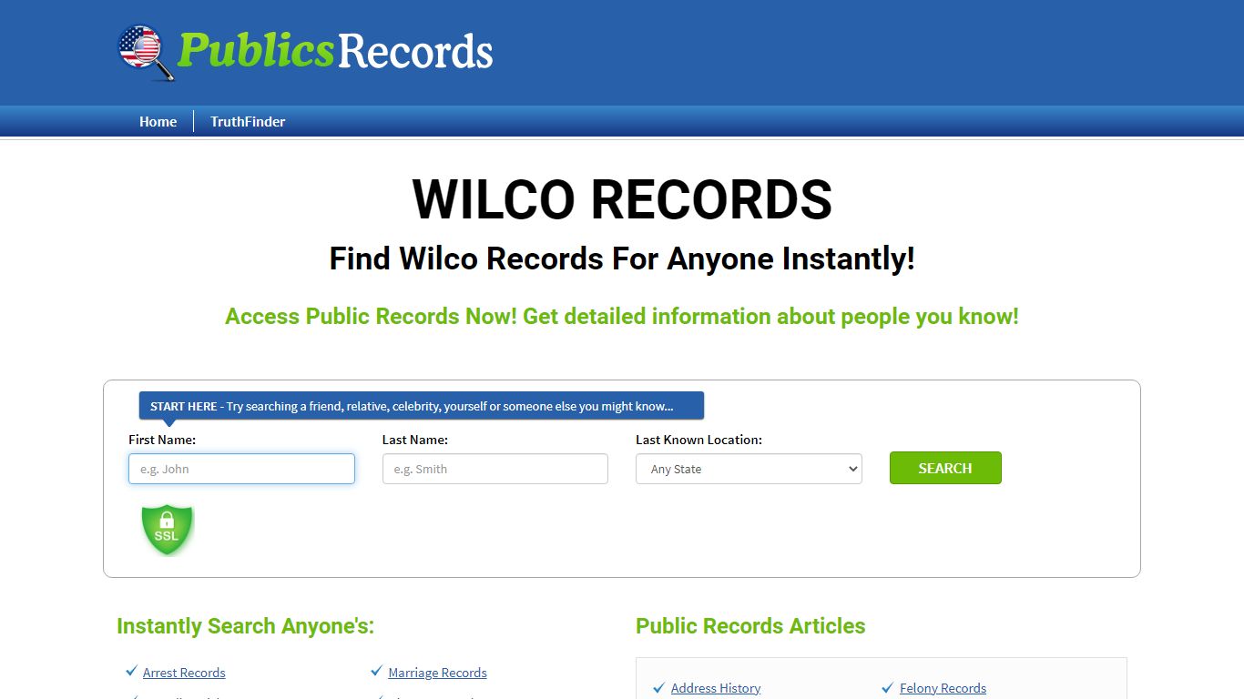 Find Wilco Records For Anyone Instantly!